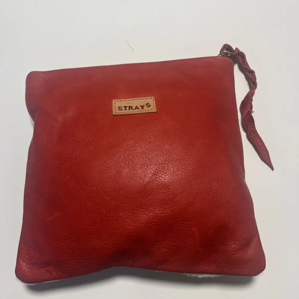 Genuine Cowhide Leather Clutch Wristlet Hair On Hide Red Western Handmade